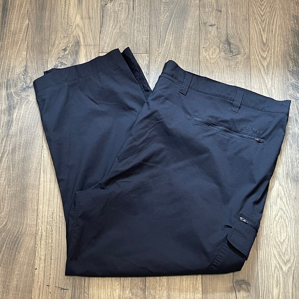 Propper Mens Black Tactical Cargo Ripstop Pants Size 54 x 37.5 Utility Outdoor